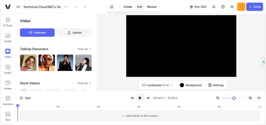 Tạo v&agrave; chỉnh sửa video với VEED