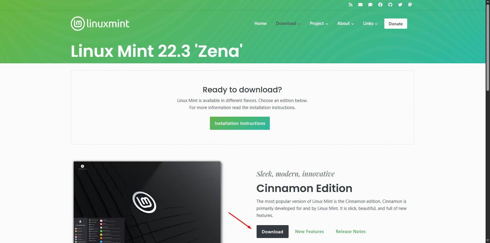 Bước 1: Tải file ISO Linux Mint Bước 1: Tải file ISO Linux Mint
