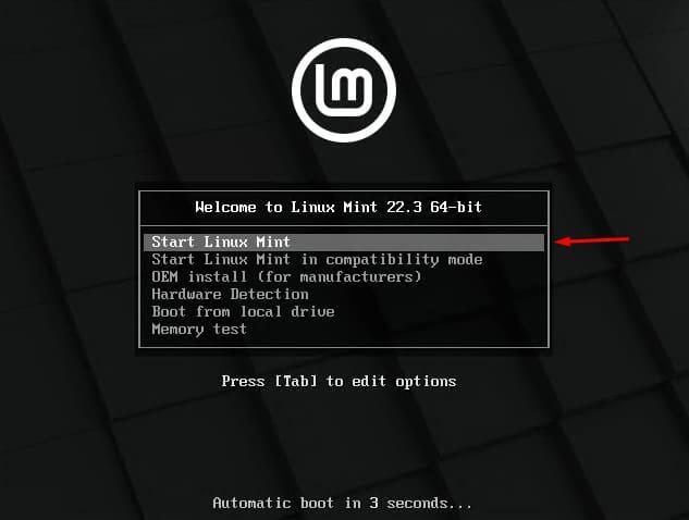 Bước 4: Bắt đầu cài đặt Linux Mint Bước 4: Bắt đầu cài đặt Linux Mint