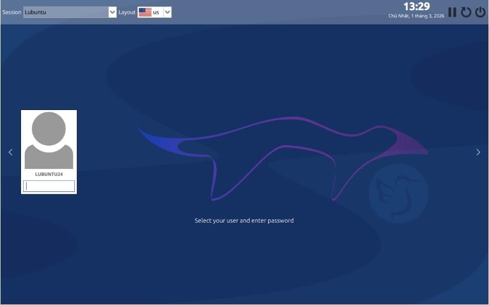 Lubuntu c&oacute; giao diện desktop tối giản