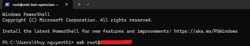 kết nối với m&aacute;y chủ ảo