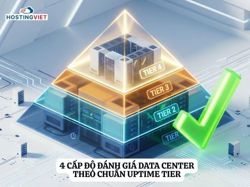 4 cấp độ đ&aacute;nh gi&aacute; Data Center theo Uptime Tier
