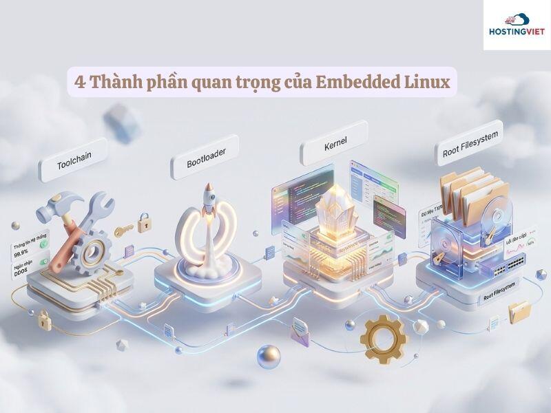 4 Th&agrave;nh phần quan trọng của Embedded Linux