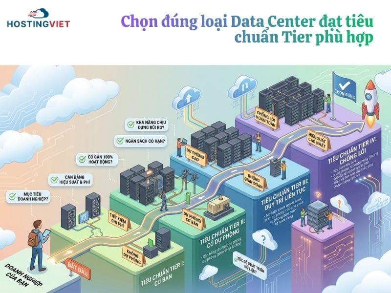 Chọn đ&uacute;ng loại Data Center đạt ti&ecirc;u chuẩn Tier ph&ugrave; hợp