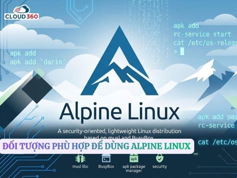 Đối tượng ph&ugrave; hợp để d&ugrave;ng Alpine linux