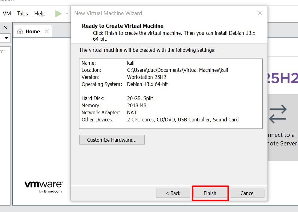 Thiết lập máy tính ảo để cài đặt kali linux Thiết lập máy tính ảo để cài đặt kali linux